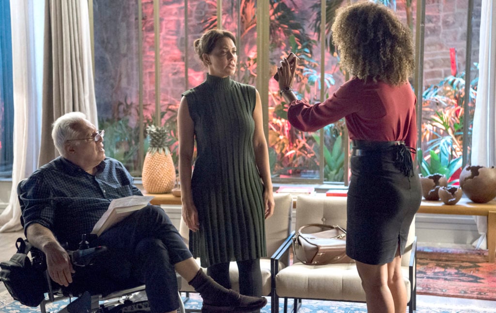 Nana ( Fabiula Nascimento ) e Alberto ( Antonio Fagundes ) descobrem que Gisele ( Sheron Menezzes ) e Diogo ( Armando Babaioff ) eram amantes em Bom Sucesso