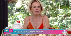 Ana Maria Braga errou nome de autor ao vivo na Globo (Reprodução/Globoplay)