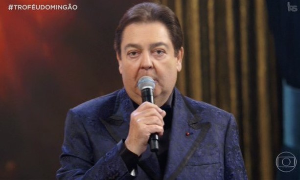O apresentador Faustão durante o programa Domingão (Foto: Reprodução)