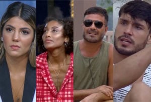 Hariany Almeida, Sabrina de Paiva, Rodrigo Phavanello e Lucas Viana precisam do voto público para ir para a final de A Fazenda 11 da Record (Foto: Montagem/TV Foco)