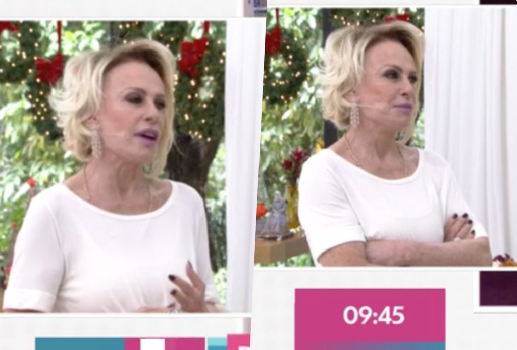 Ana Maria Braga da Globo do Mais Você perdeu a linha ao vivo com repórter (Foto reprodução) Ana Maria Braga da Globo do Mais Você perdeu a linha ao vivo com repórter (Foto reprodução)