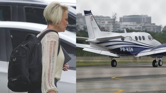Ana Maria Braga embarca em jatinho particular de R$ 7,5 milhões (Foto: EXTRA)