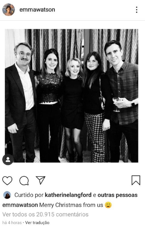 Atores de Harry Potter reunidos em uma foto bombástica (Foto: Reprodução/ Instagram)