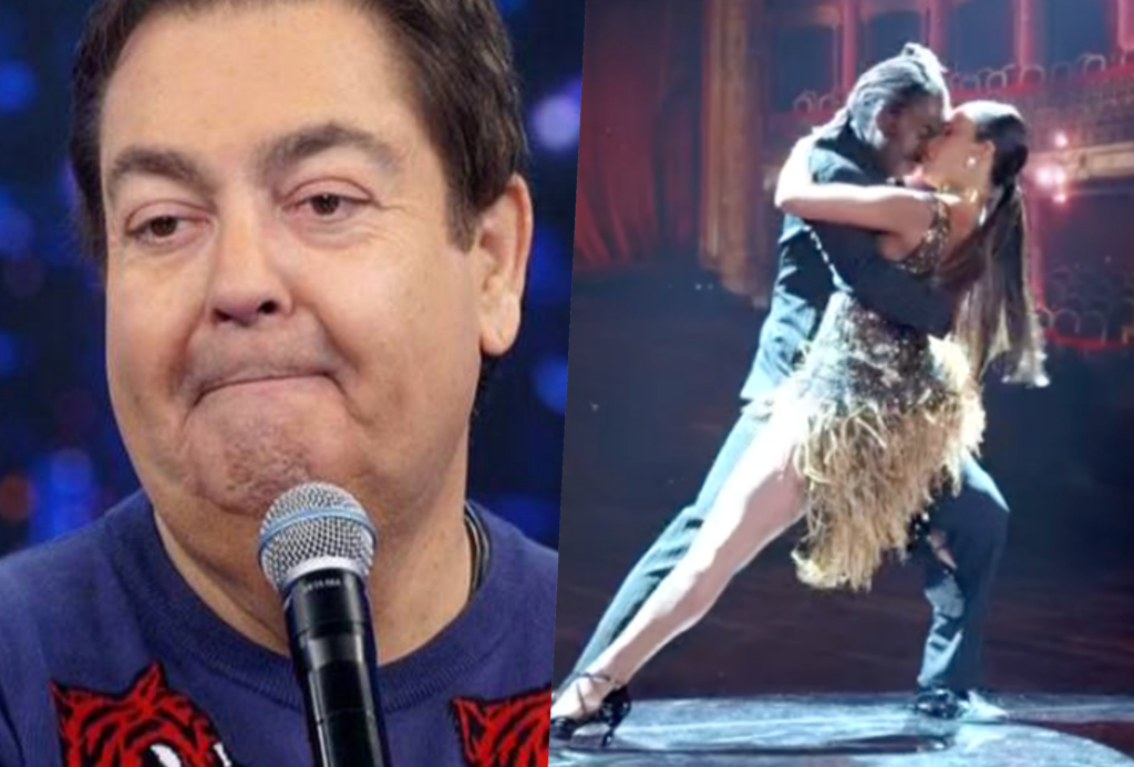 Faustão, ao vivo na Globo, resolveu soltar o que pensar e falou de sexo a três (Foto reprodução)
