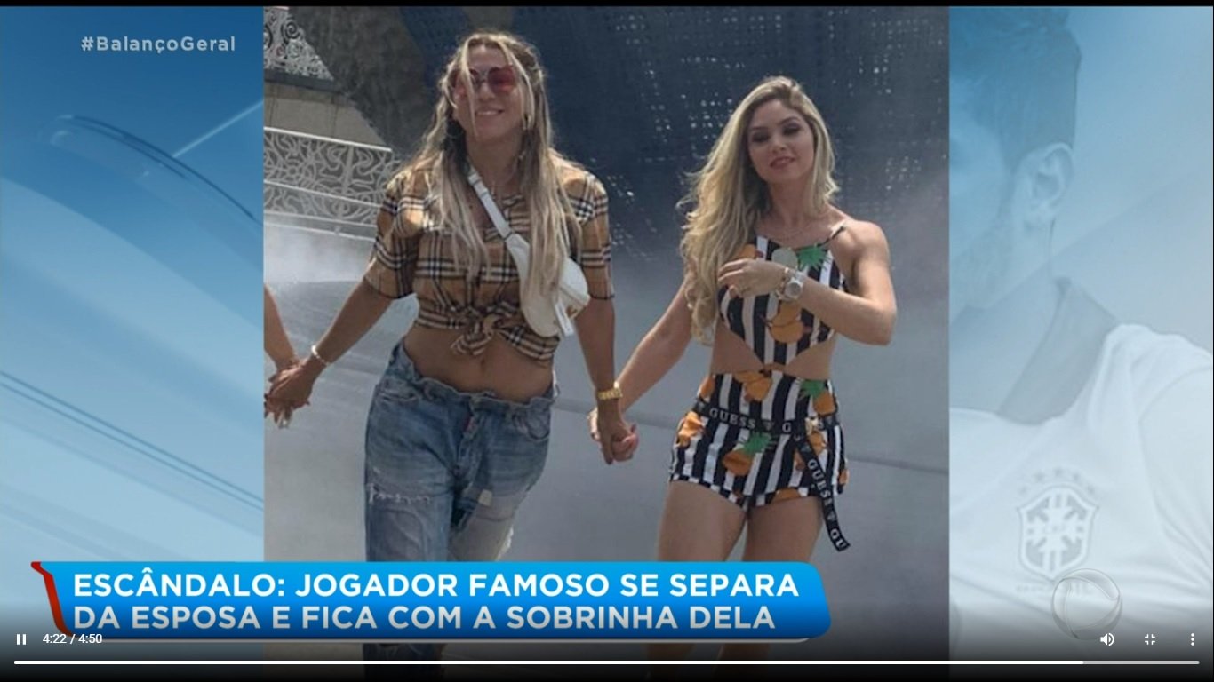 A ex-esposa do jogador Hulk, Iran e a atual namorada do jogador, Camila (imagem: Reprodução)