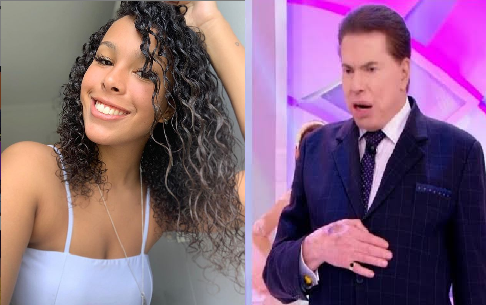 Atriz Júlia Olliver e Silvio Santos (Foto: Reprodução)