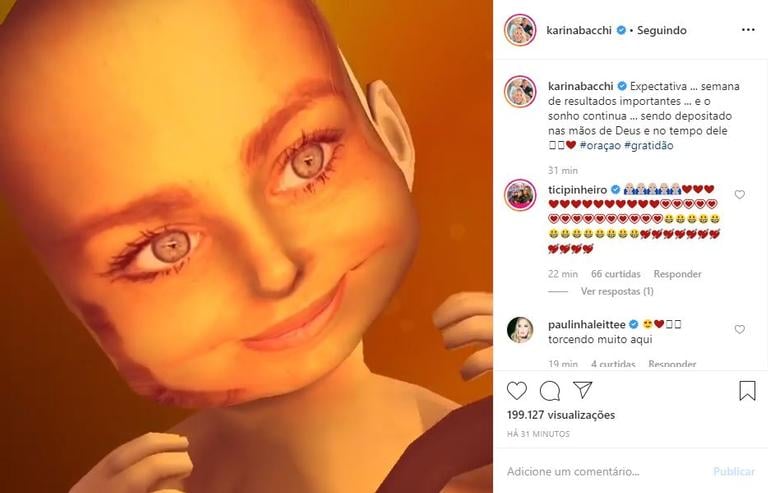 Karina Bacchi posta vídeo de bebê e fala sobre expectativa da gravidez Foto:Instagram