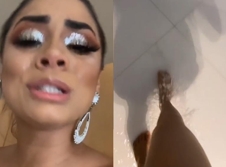 Lexa mostra casa tomada pela água (Foto: Reprodução)