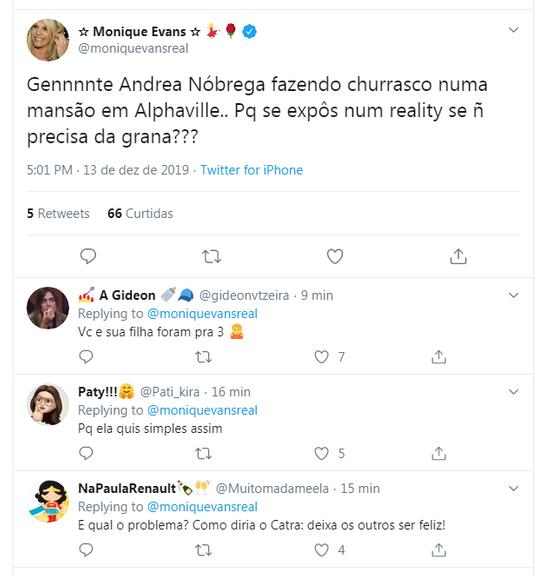 Ela questionou participação da socialite no reality e fãs se revoltaram; veja