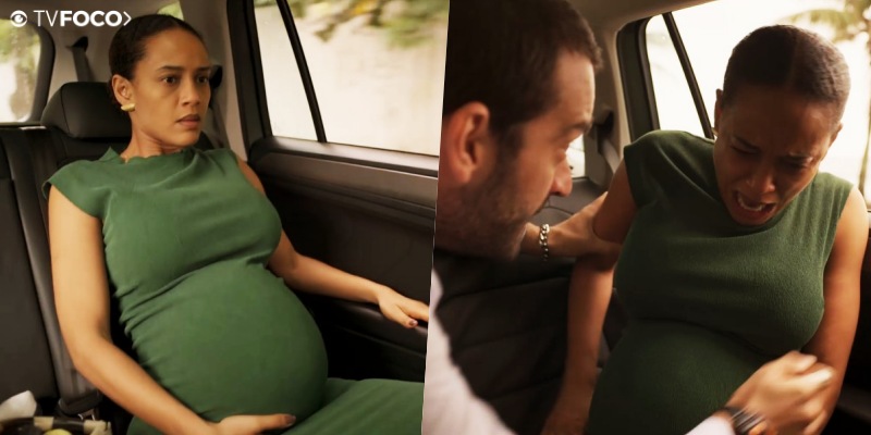 Sandro e Vitória em Amor de Mãe