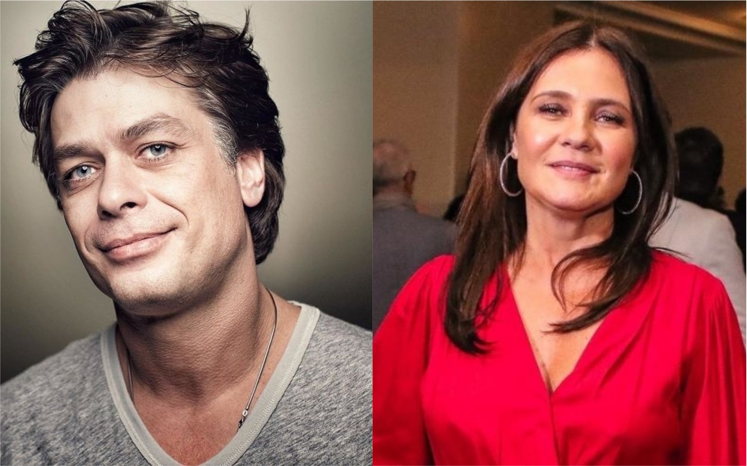 Fábio Assunção e Adriana Esteves (Foto: Montagem / TV Foco)