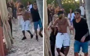 Mulheres correm atrás de Neymar e Gabriel Medina (Foto: Reprodução)