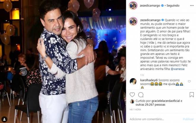 Zezé Di Camargo homenageia a filha (Foto: Instagram)