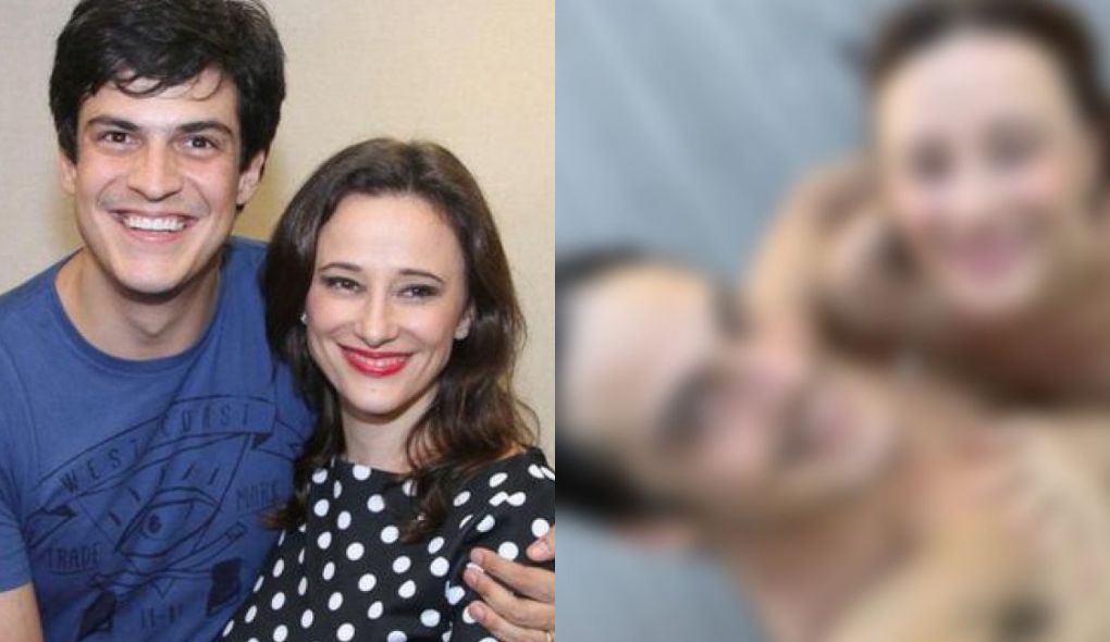 Mateus Solano apareceu completamente nu ao lado da esposa (Foto: Montagem/TV Foco)