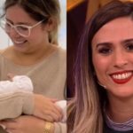 Marília Mendonça pediu ajuda de Tatá Werneck para conseguir colocar o filho recém-nascido para dormir (Foto: Montagem/TV Foco)