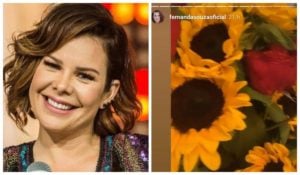 Fernanda Souza usou as redes sociais para expor que recebeu flores e causou com declaração