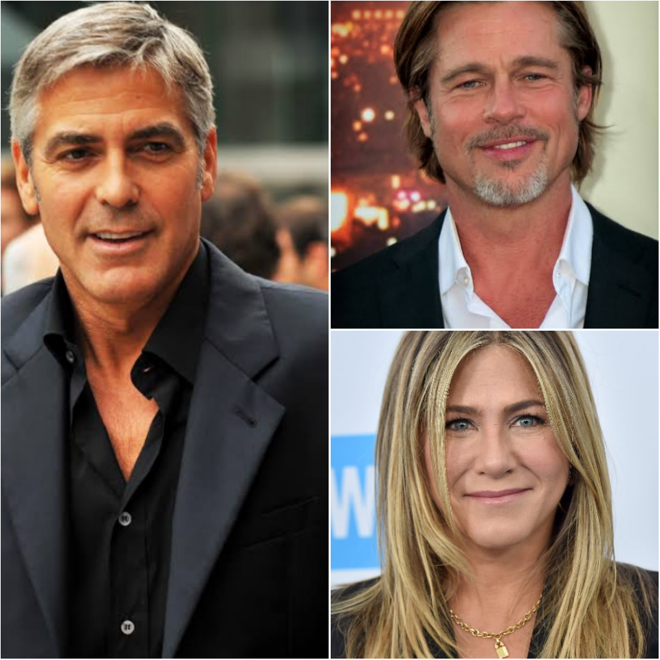 George Clooney banca o casamenteiro no retorno de Jennifer Aniston e Brad Pitt (Foto: Reprodução)