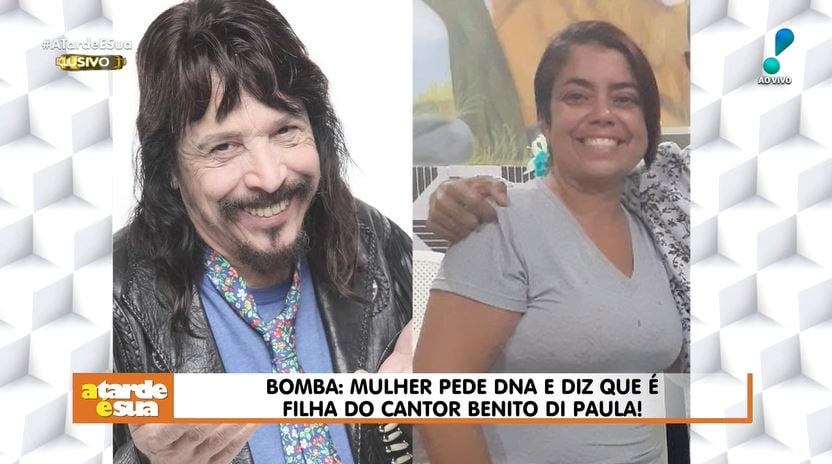 Benito Di Paula e sua suposta filha, Lucilene (Foto: Reprodução/RedeTV!)