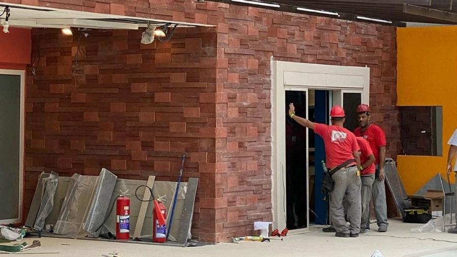 Casa do BBB20 no momento em que ainda estava em fase de construção (Foto: Divulgação)