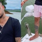Kevinho chama a atenção pelo tamanho de seu pé Montagem: TV Foco)