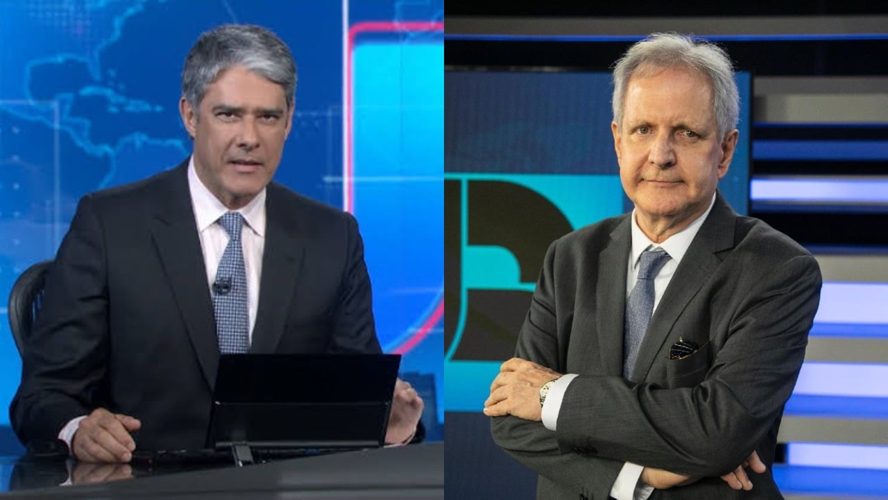 William Bonner e Augusto Nunes (Foto: Reprodução/Globoplay/Divulgação/Record/Montagem TV Foco)