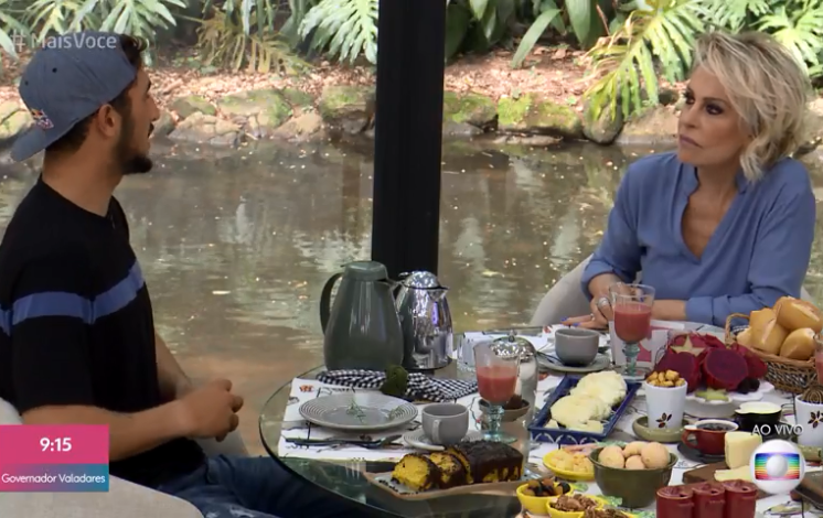 Ana Maria Braga e Lucas Chumbo no Mais Você (Foto: Reprodução)