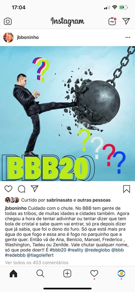 Boninho e Tiago Leifert pistola por causa do BBB20 (Foto: Reprodução)