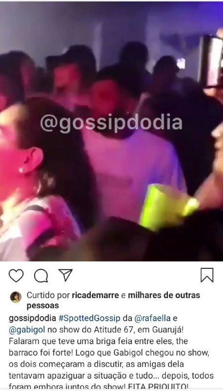 Gabigol e Rafaella Santos discutiram durante festa (Foto: Reprodução/ Instagram)