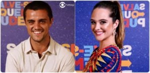 Téo (Felipe Simas) e Luna (Juliana Paiva) em Salve-se Quem Puder (Foto: Montagem/TV Foco)