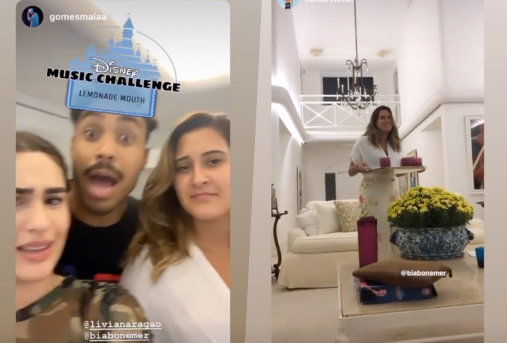 Bia Bonemer, filha de Fátima Bernades e William Bonner, fez um encontro de amigos (Foto reprodução)
