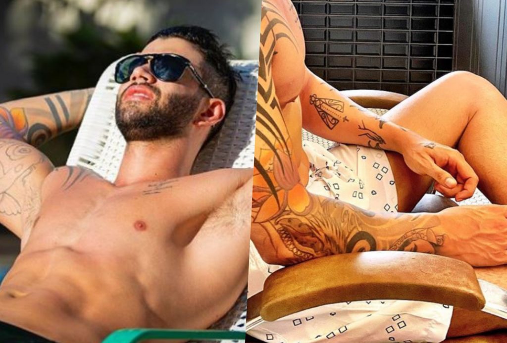 O cantor Gusttavo Lima chocou todo mundo ao aparecer de calção com novo visual (Foto reprodução) O cantor Gusttavo Lima chocou todo mundo ao aparecer de calção com novo visual (Foto reprodução)