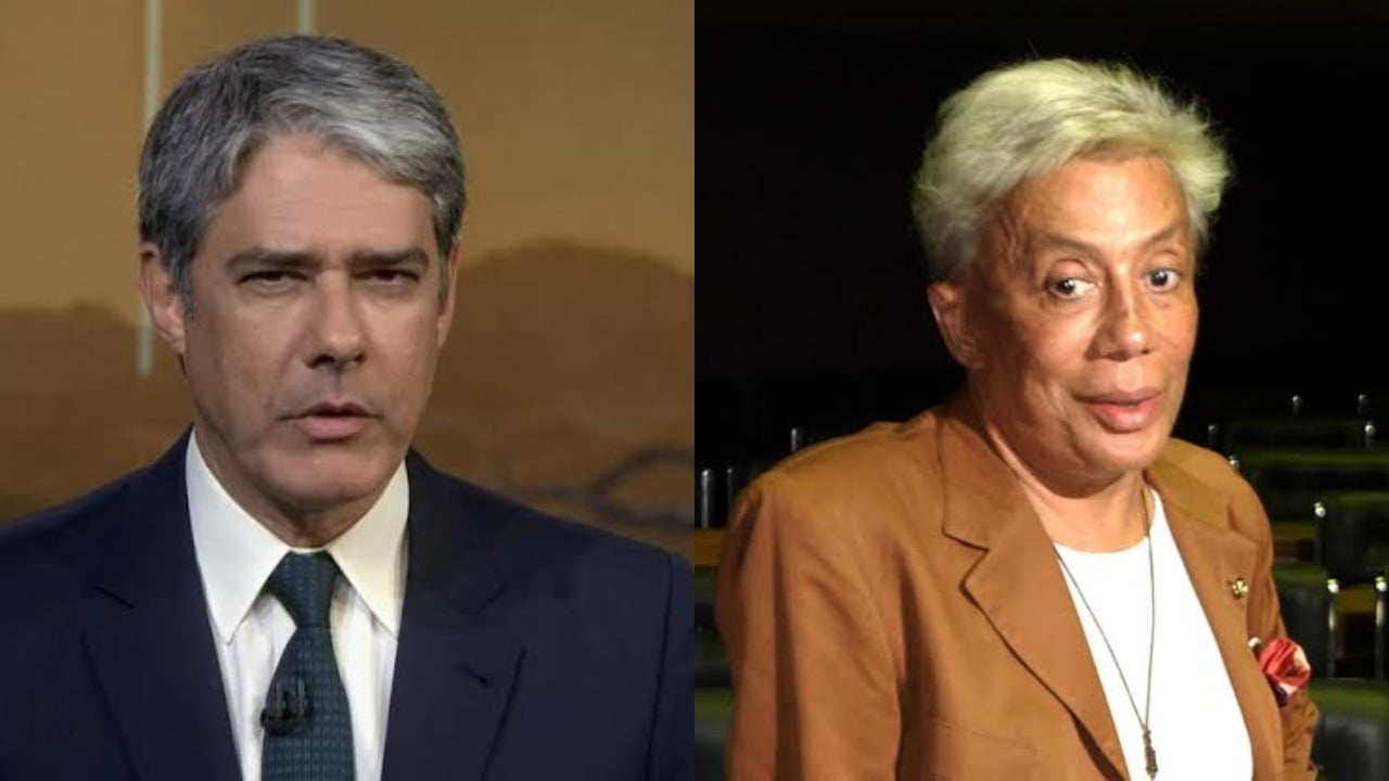 William Bonner imitou Clodovil no Jornal Nacional (Foto: Reprodução/TV Globo/Montagem TV Foco)