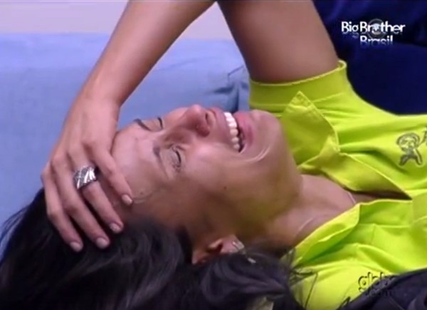 Big Brother Brasil Kelly, do BBB18, no fim da prova. Foto: Globo Big Brother Brasil Kelly, do BBB18, no fim da prova. Foto: Globo