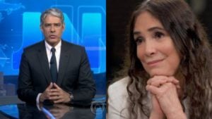 globo William Bonner e Regina Duarte (Foto: Reprodução/TV Globo/Montagem TV Foco)