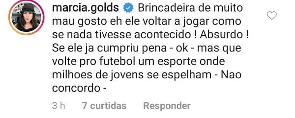 Márcia detona possível contratação do goleiro Bruno por time da Bahia (Foto: Reprodução)