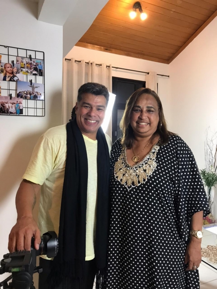 Maurício Mattar e a jornalista Luzia Lacerda (Foto: Reprodução/Instagram)