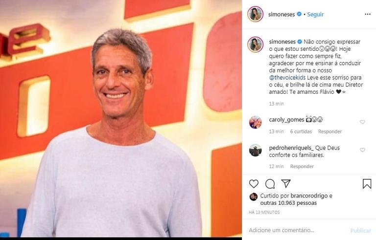 Simone lamenta morte de diretor do The Voice Kids e comove web (Foto: Divulgação/Instagram)