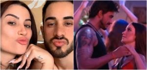 Durante festa no BBB, Boca Rosa flertou com Guilherme e incomodou o namorado, Diogo Melim (Reprodução)