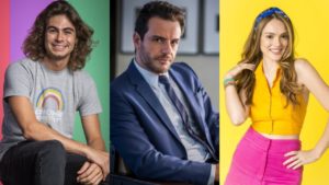 Rafa Vitti, Rodrigo Lombardi e Isabelle Drummond (Foto: Divulgação/TV Globo/Montagem TV Foco)