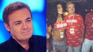 Fabiana Andrade e Gugu Liberato (Foto: Divulgação/Record/Ana Branco/Montagem TV Foco)
