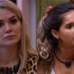 Gizelly não quer mais saber de dormir com Marcela no BBB (Foto: Reprodução / TV Globo)