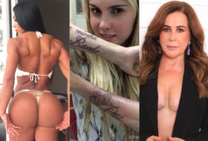 Zilu, Gracyanne Barbosa, MC Guime, Angelina Jolie, famosos com as tatuagens mais estranhas (Foto: montagem TV Foco)