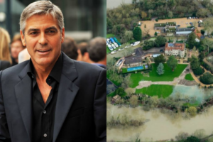 Mnsão de George Clooney é alagada após temporal (Foto: Reprodução)