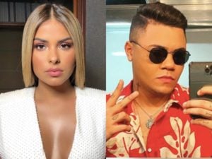 A famosa campeã do BBB 16, reality show da Globo, Munik Nunes se vingou do cantor sertanejo Felipe Araújo após ser deixada pelo menos (foto: Reprodução/Montagem TV Foco)
