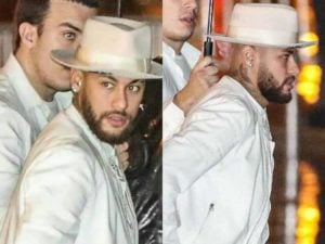 Neymar em sua festa de aniversário (Foto: Montagem TV Foco)