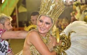 Antonia Fontenelle se indignou com o resultado final do Carnaval de São Paulo, principalmente pela posição da Gaviões da Fiel (Foto: Marcelo Sá Barretto / AgNews)