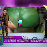 Ju Isen ficou conhecida como a mulher do "c# verde" depois do carnaval de 2017 (Foto: reprodução/RedeTV!)