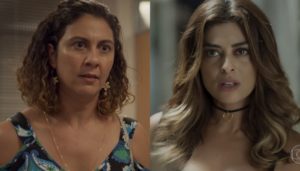 Penha (Clarissa Pinheiro) em Amor de Mãe e Bibi Perigosa (Juliana Paes) em A Força do Querer (Foto: Reprodução/Globo/Montagem TV Foco)