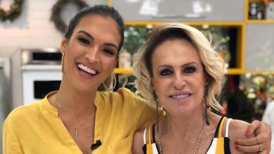 Ana Maria Braga ao lado de Talitha Morete, sua substituta no Mais Você (Foto: Reprodução)