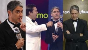 Faustão e William Bonner no troféu Melhor do Ano (Foto: Divulgação/TV Globo)